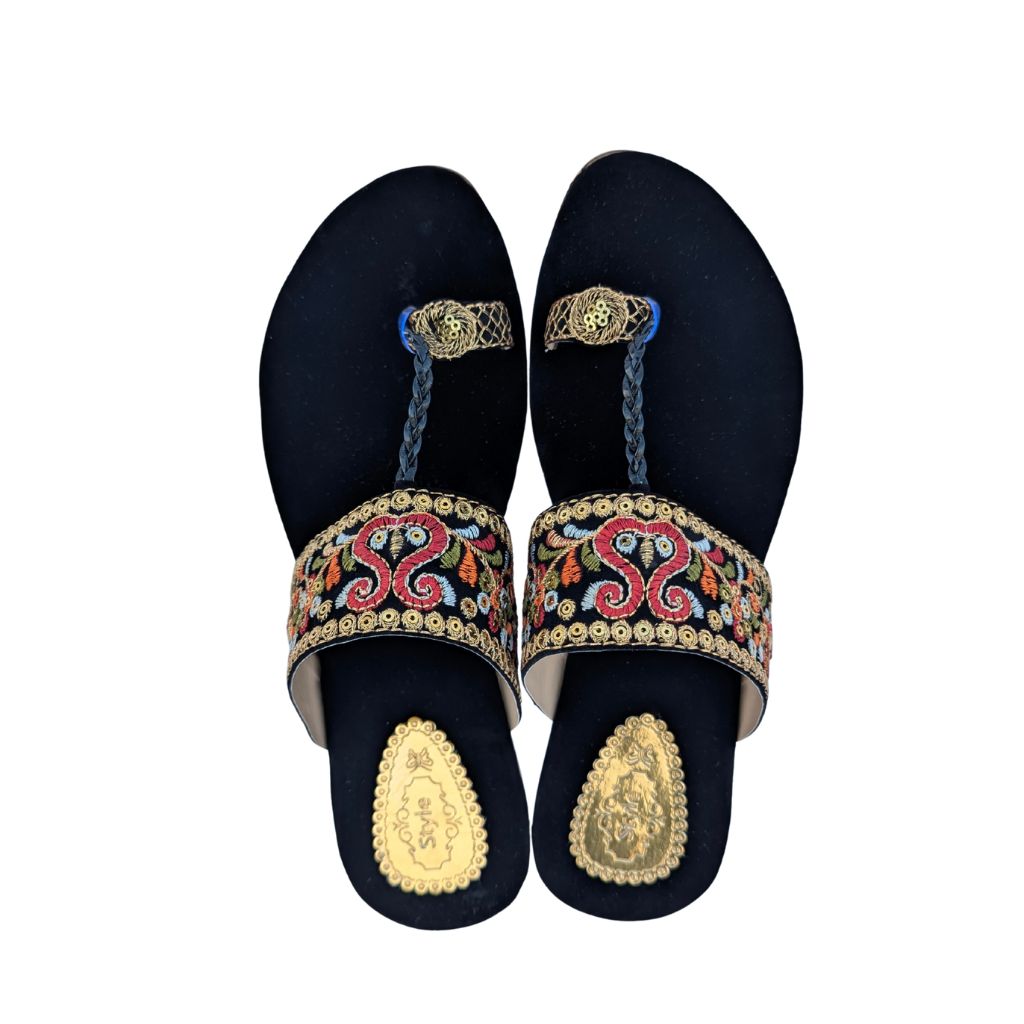Khussa Slipper Black